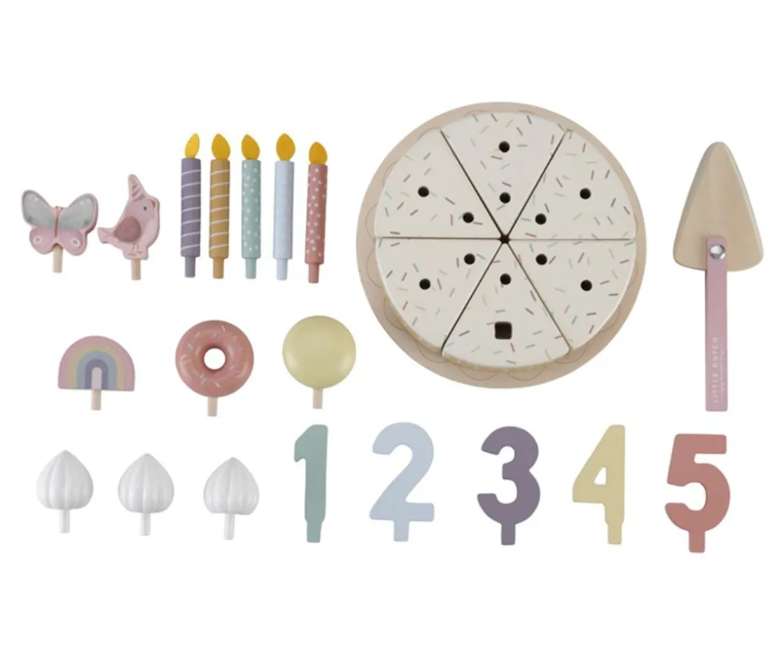 Niños Little Dutch Tarta de Cumpleaños Rosa