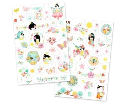 Djeco Tatuajes Sakura^Niños Pintura De Uñas, Brillos Y Tattoos