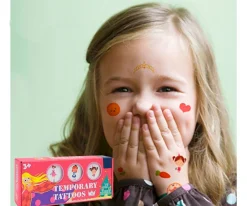 MiDeer Tatuajes Temporales Princesas^Niños Pintura De Uñas, Brillos Y Tattoos