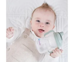 b.box Taza con Boquilla Silicona Sage^ Vasos Antiderrame