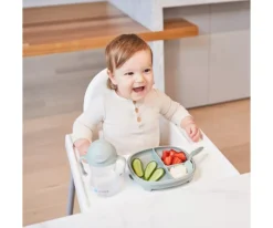 b.box Taza con Pajita Flexible Sage^ Vasos Antiderrame