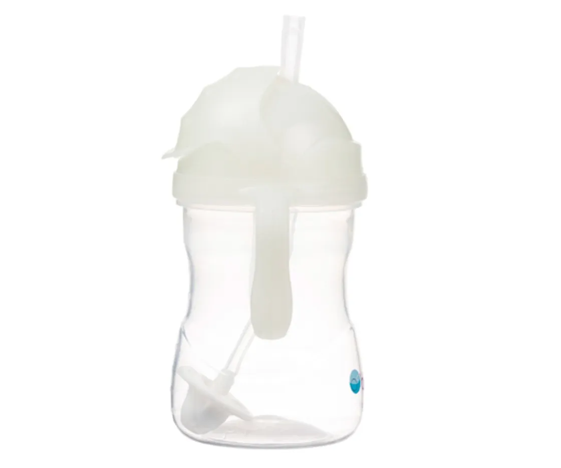 b.box Taza Con Pajita Flexible Brilla en la Oscuridad^ Vasos Antiderrame