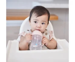 b.box Taza con Pajita Flexible Blush^ Vasos Antiderrame