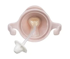b.box Taza con Pajita Flexible Blush^ Vasos Antiderrame