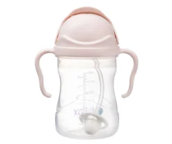 b.box Taza con Pajita Flexible Blush^ Vasos Antiderrame