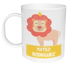 Tutete Taza de Plástico Personalizada León^ Tazas Para Personalizar