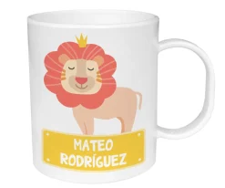 Tutete Taza de Plástico Personalizada León^ Tazas Para Personalizar