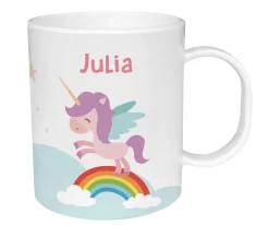 Tutete Taza de Plástico Personalizada Unicornio Arcoíris