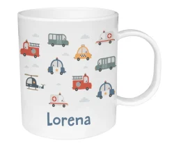 Tutete Taza de Plástico Personalizada City Cars