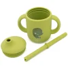 Sassi Taza de Silicona con Pajita Dinosaurio 120ml