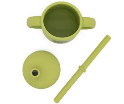 Sassi Taza de Silicona con Pajita Dinosaurio 120ml