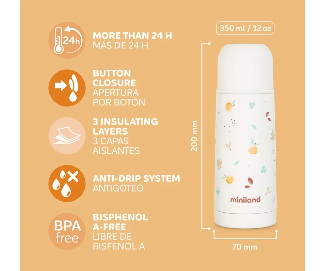 Miniland Termo Líquidos Thermy Valencia 350 ml^ Comer Al Aire Libre