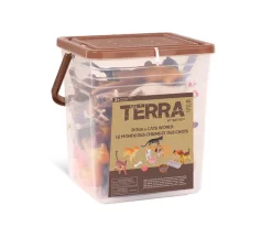 Niños Terra Cubo Marron Perros y Gatos 60 piezas