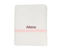 Cristina de Jos'h Toalla de Baño Rainbow Dots Rosa Personalizable^Niños Toallas