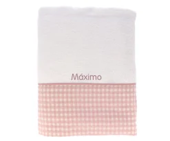 Cristina de Jos'h Toalla de Baño Vichy Rosa Personalizable^Niños Toallas