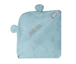 Niños Shnuggle Bath Toalla Delantal Capa Baño Bebé Bambú Azul Personalizable