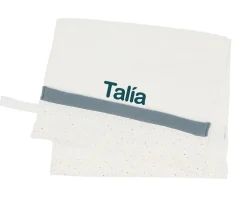 Cristina de Jos'h Toalla Guardería Rainbow Dots Azul Personalizable^ Toallas De Guardería