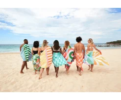 Niños Dock & Bay Toalla Playa Extra Large Microfibra Summer Check Naranja Personalizable