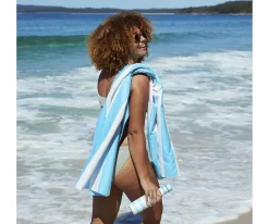 Dock & Bay Toalla Playa Extra Large Microfibra Cabana Azul Pastel Personalizable