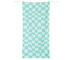 Dock & Bay Toalla Playa Extra Large Microfibra Summer Check Verde Personalizable
