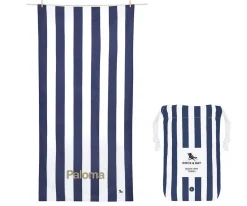 Niños Dock & Bay Toalla Playa Large Microfibra Cabana Navy Personalizada