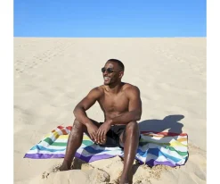 Dock & Bay Toalla Playa Large Microfibra Summer Rainbow Skies Personalizable