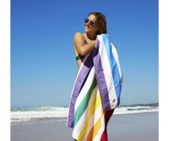 Dock & Bay Toalla Playa Large Microfibra Summer Rainbow Skies Personalizable