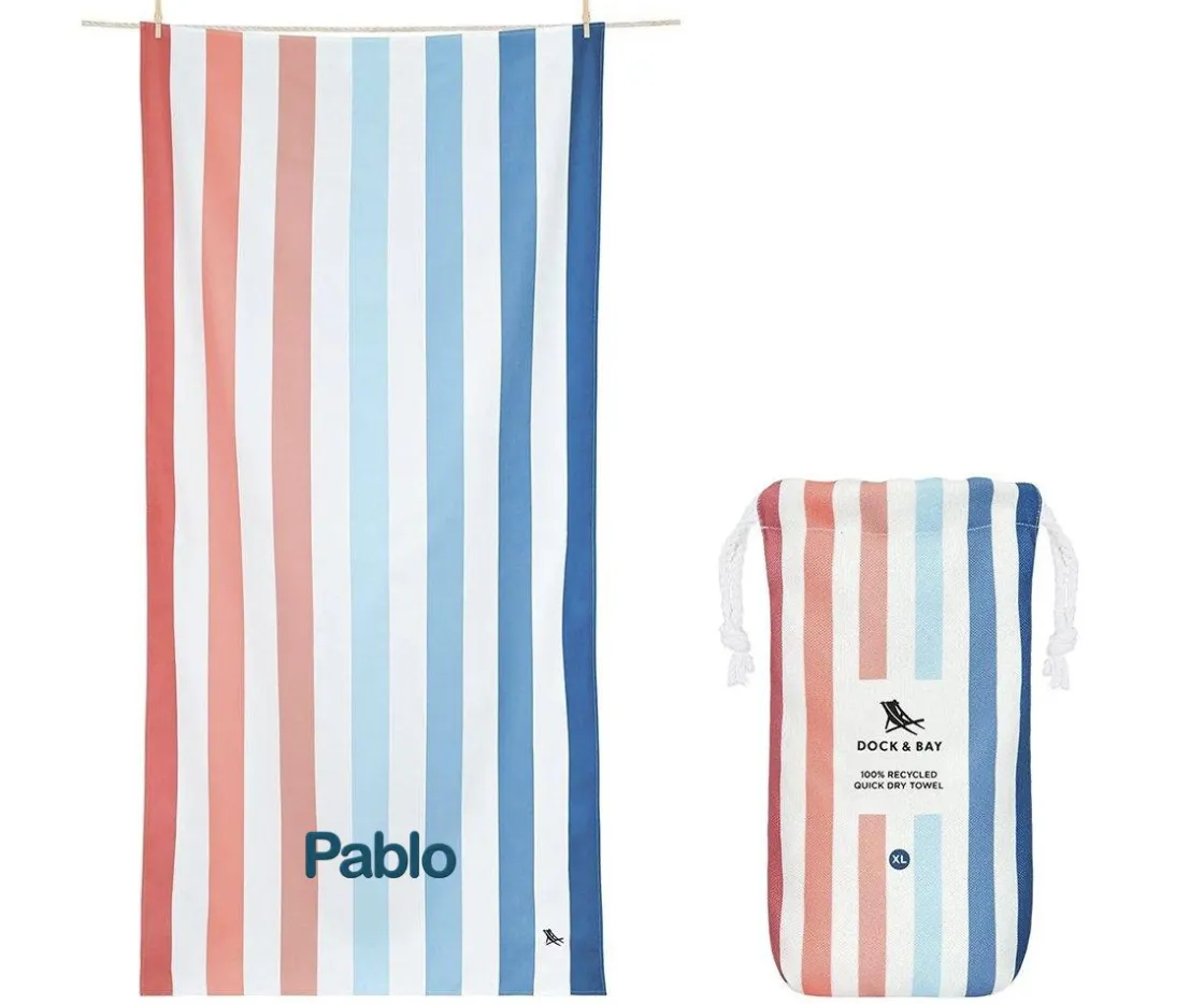 Dock & Bay Toalla Playa Large Microfibra Summer Sand to Sea Personalizable