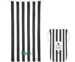Dock & Bay Toalla Playa Large Microfibra Cabana Negra Personalizable^ Regalos Para Madres