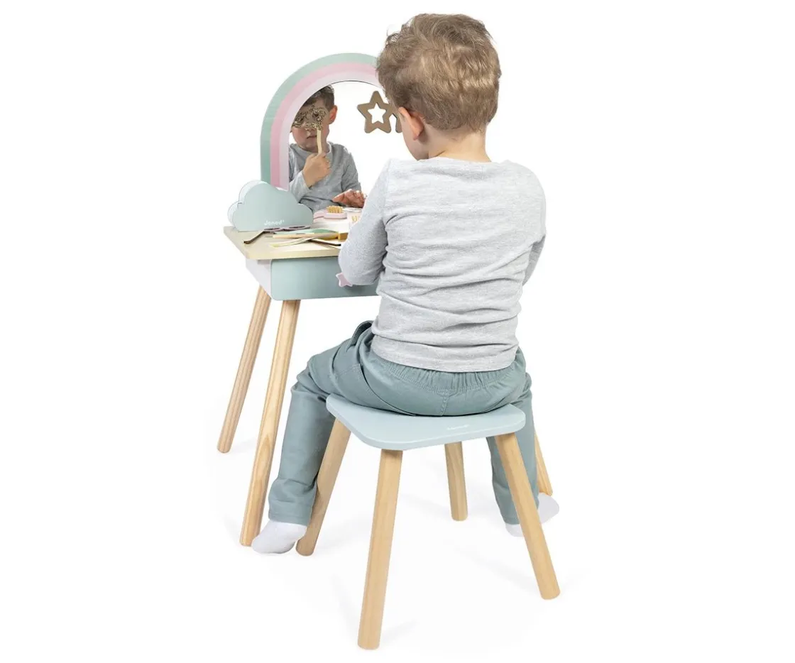 Niños Janod Tocador Unicornio de Madera y Accesorios