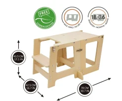 Niños 509 Crew Torre de Aprendizaje PREMA 3 en 1Natural