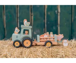 Niños Little Dutch Tractor con Trailer Little Farm FSC