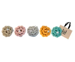 Mobo Trenza Protector Algodón Mostaza 180 cm^ Ropa De Cuna Y Cama