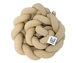 Mobo Trenza Protector de Cuna Lino Beige 210 cm^ Ropa De Cuna Y Cama