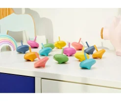 Niños TickiT Trompos de Madera Arcoíris