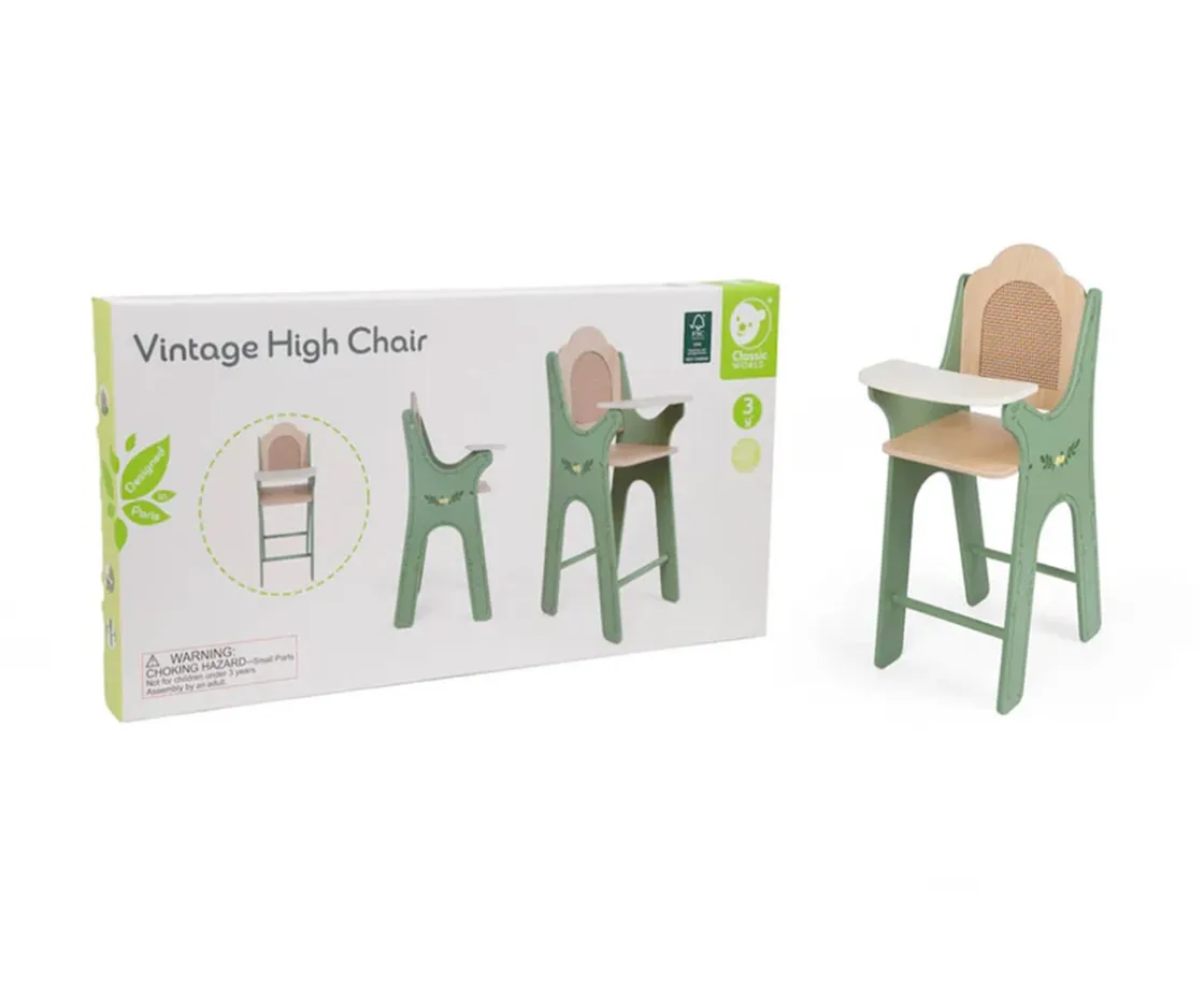 Classic world Trona para Muñecas Vintage Green^Niños Accesorios Para Muñecas