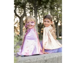 Great Pretenders Tutú, Capa y Máscara Super-Duper Metallic Pink/Light Blue 4-6 años^Niños Disfraces Para Niños