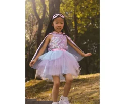 Great Pretenders Tutú, Capa y Máscara Super-Duper Metallic Pink/Light Blue 4-6 años^Niños Disfraces Para Niños