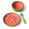 Oli & Carol Vajilla 3 Piezas de Madera Wally The Watermelon^ Baby Led Weaning