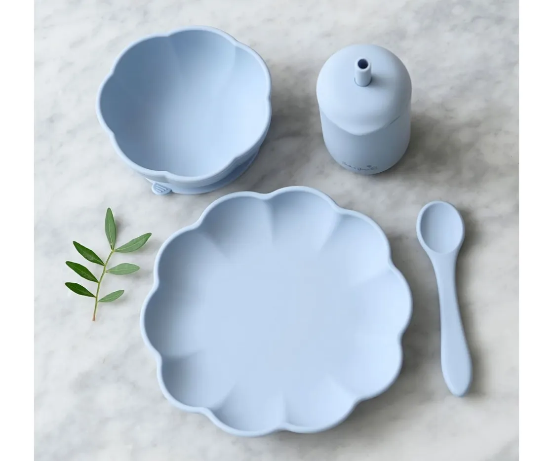 Jack o Juno Vajilla 4 Piezas Little Poppy Pale Blue^ Vajilla Infantil