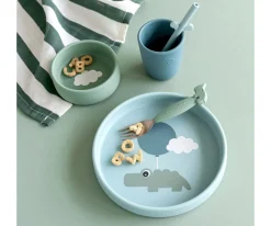 Done by Deer Vajilla de Silicona Happy Clouds Azul^ Vajilla Infantil