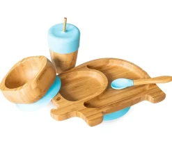 Ecorascals Vajilla Elefante Azul^ Vajilla Infantil