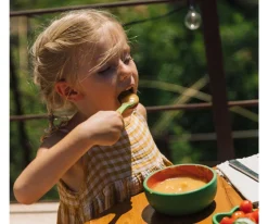 Niños Oli & Carol Vajilla Infantil Bol y Cuchara de Madera Wally The Watermelon