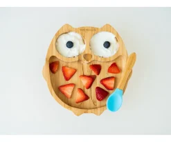 Ecorascals Vajilla Toddler Búho Azul^ Vajilla Infantil