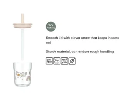 Mepal Vaso con Pajita Mio Little Farm 250 ml