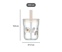 Niños Mepal Vaso con Pajita Mio Sunshine & Rainbow 250 ml