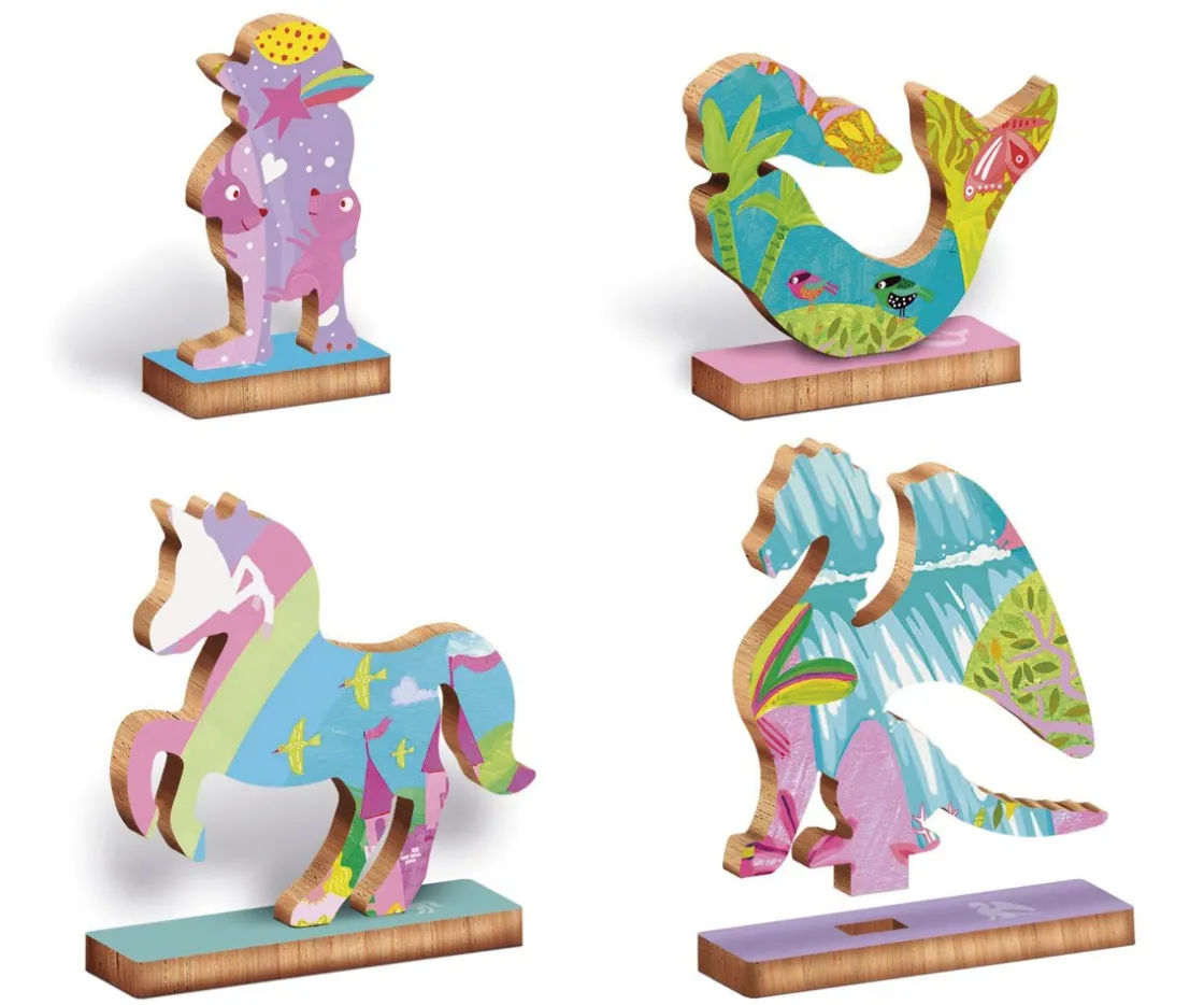 Niños Ludattica Woody Puzzle Unicornio Encantado